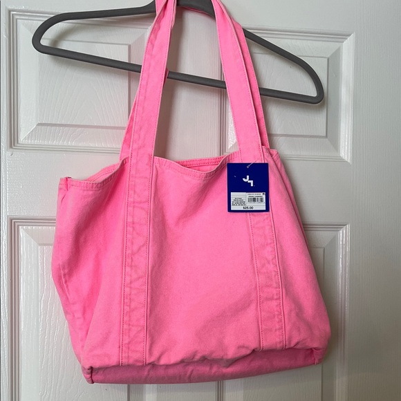 JoyLab Handbags - JoyLab Hot Pink Canvas Tote Bag